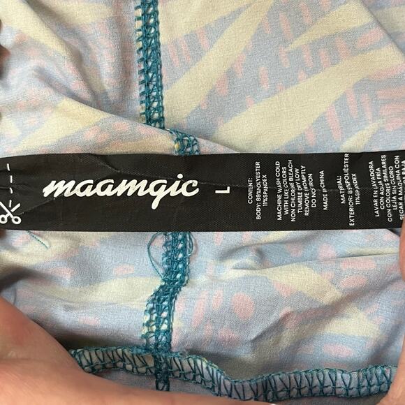 Maamgic 6 Inch Yellow Flame Hybrid Shorts Mens Large Pull-On Abstract Print - Picture 5 of 8